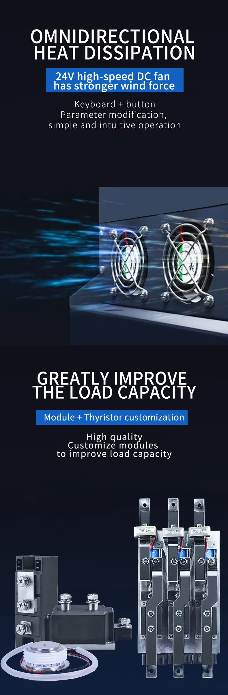 100HP AC Three Phase Motor 75kw Bypass Soft Starter 220V/380V/440V/660V France Intelligent Language