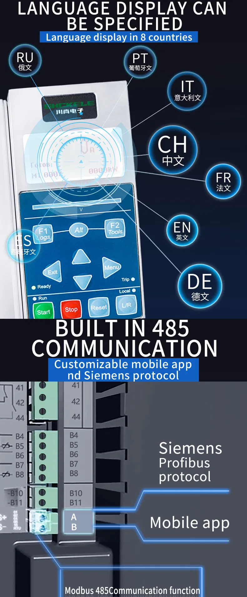 150HP France Intelligent Language Soft Start AC Motor Soft Starter 3 Phase 380V/690V 115kw for Pump Bypass