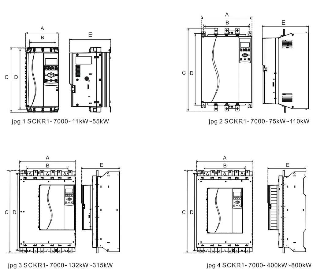 5.5kw to 160kw Built in Bypass Soft Starter Can Replace Aucom (EMX3)