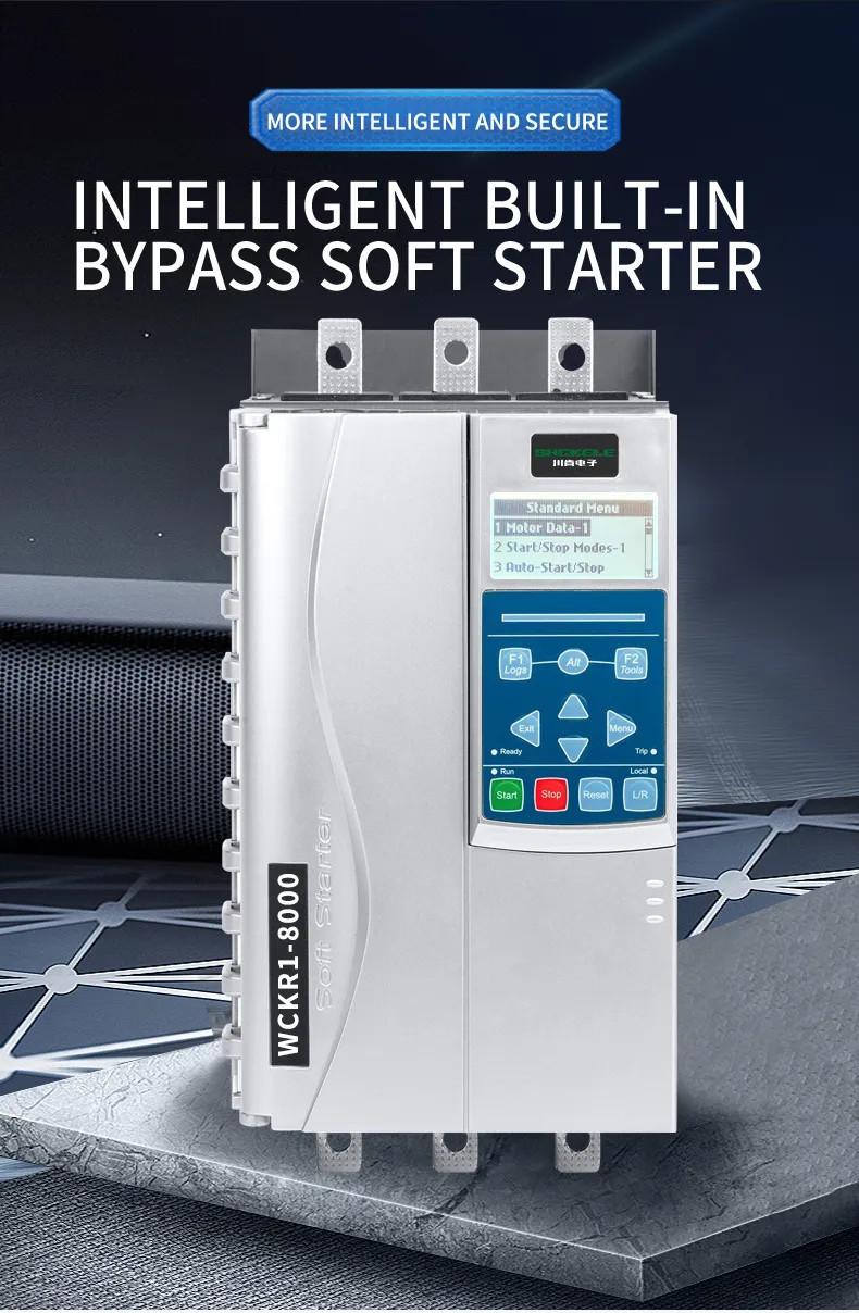 75kw Motor AC Intelligent Soft Starter 150A with Inbuilt Bypass 220V/380V/660V 3phase for Screw Conveyor