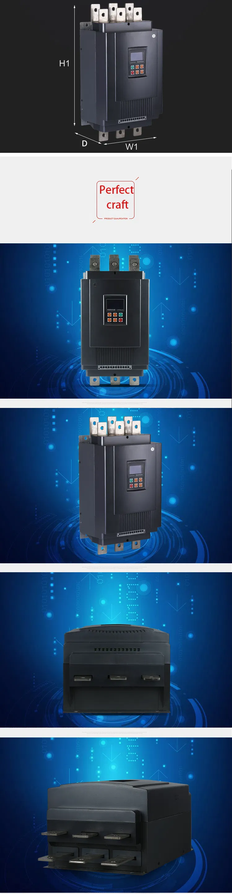 China Suppliers 3 Phase 200kw Bypass 380V Power Soft Starter for AC Motor