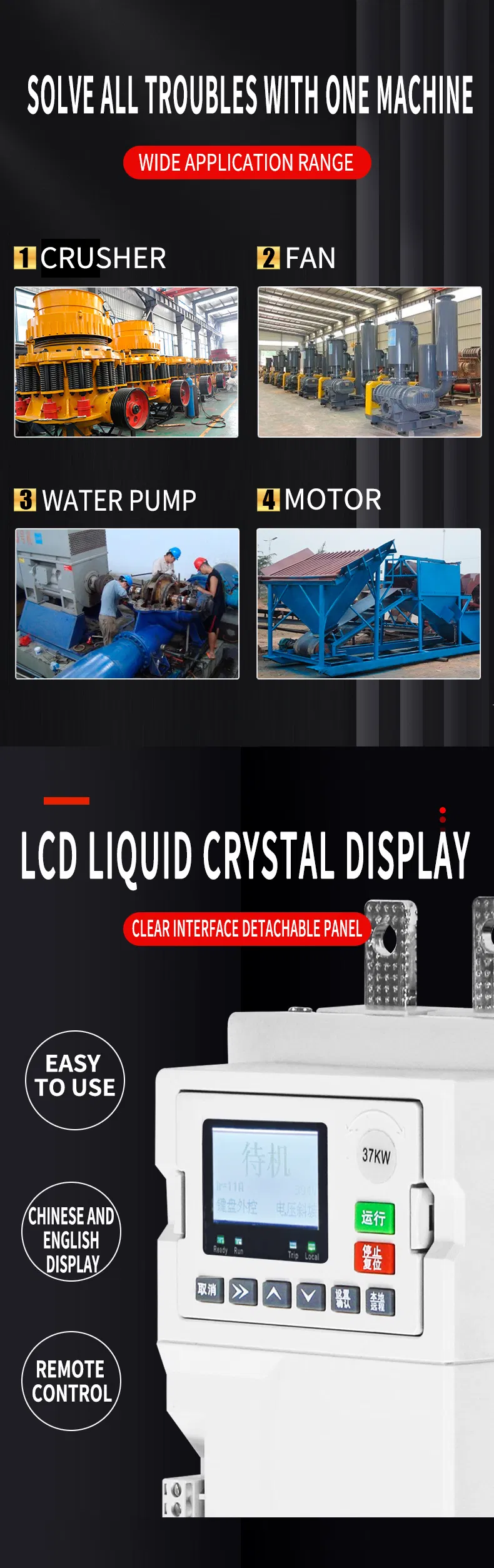 China Top 10 Quality 3 Phase 380V/440V 5.5kw-400kw AC Motor Soft Starter for Water Pump