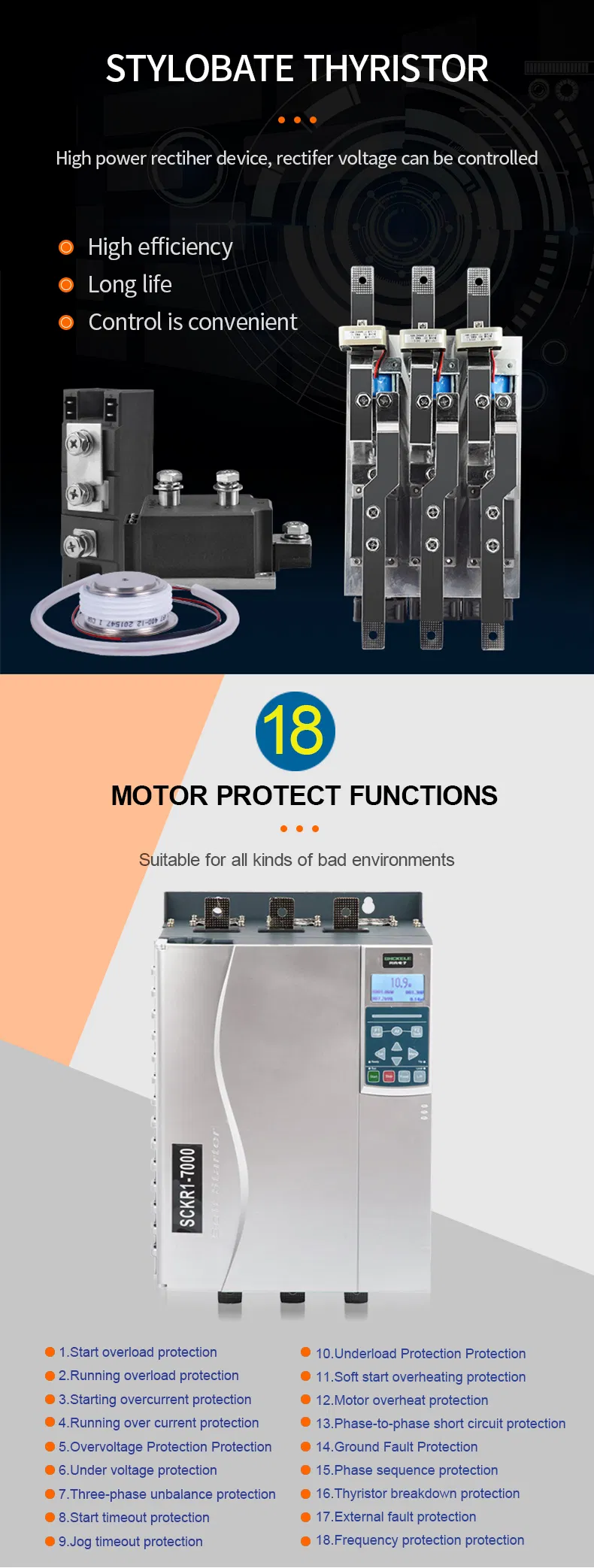 Fire Fighting Function500A 380V Intelligent Bypass Soft Starter 250kw 3 Phase for Fire Pump