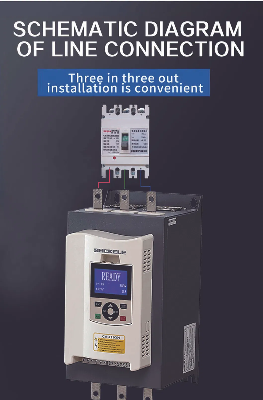 High Quality 10 Kinds Protection Function 7.5kw to 630kw 380V 440V Motor Soft Starter 3 Phase for Pump