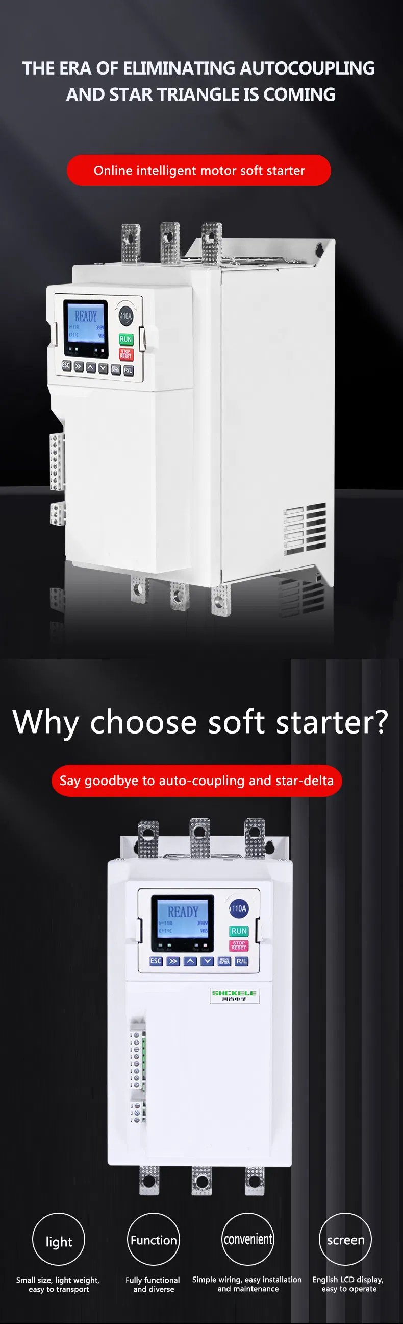High Quality Online Soft Starter 3 Phase 90kw