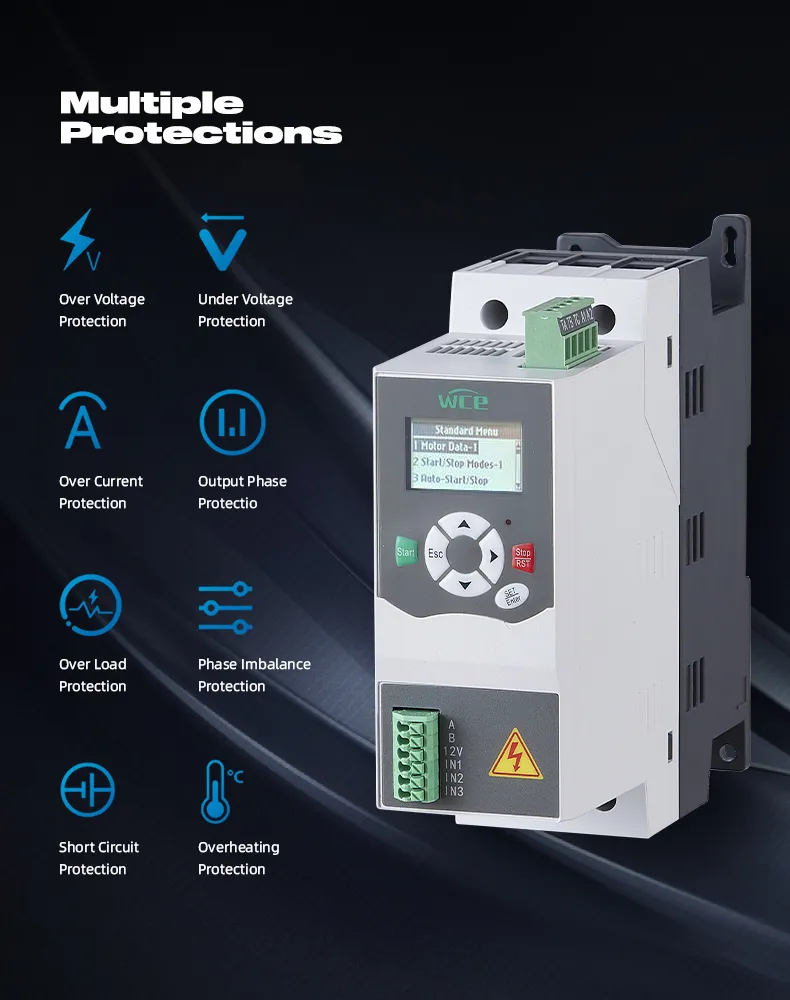 High Tech Manufacturer Soft Starter 220V 380V 440V AC 3 Phase High Quality 5.5kw 11kw 30kw