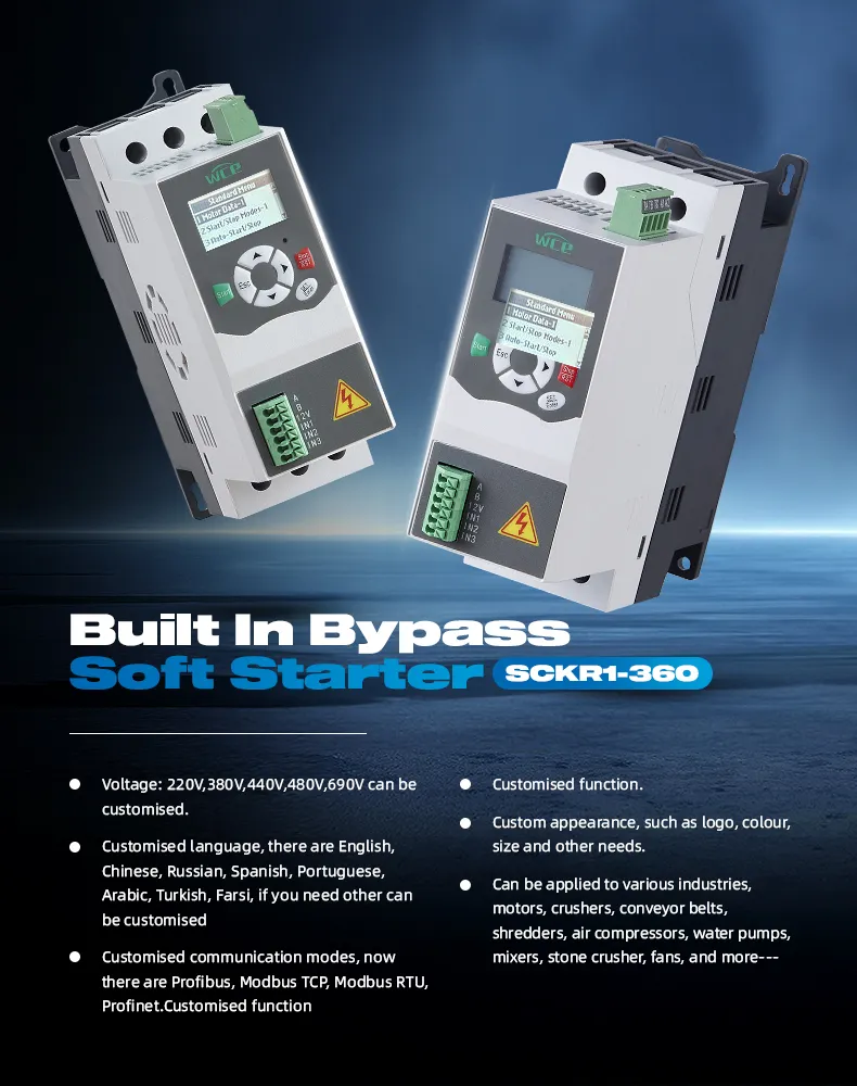 High Tech Manufacturer Soft Starter 220V 380V 440V AC 3 Phase High Quality 5.5kw 11kw 30kw