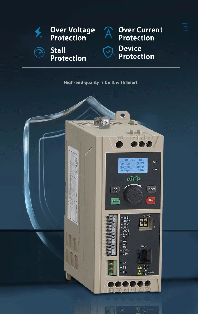 Industrial Grade VFD AC Drive Inverter 3 Phase 220V Input to 3 Phase 220V Output 0.75kw 1.5kw 2.2kw 4kw for Mixer