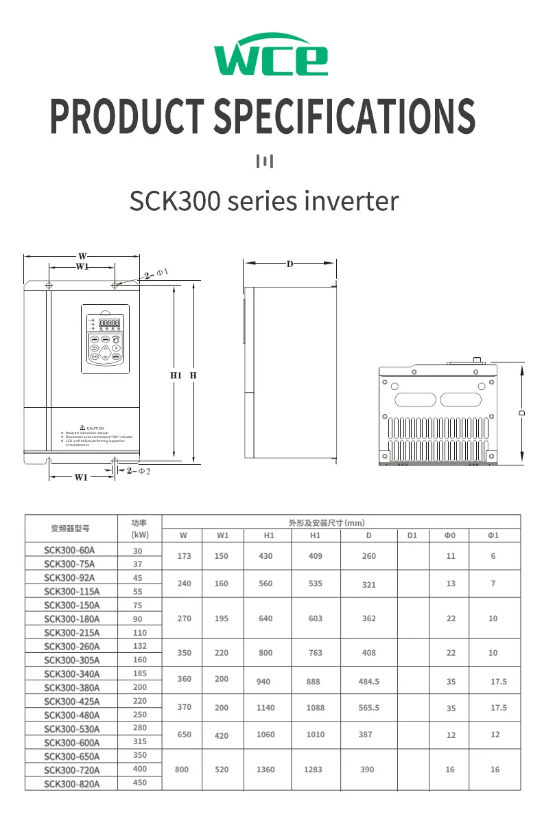 LCD English Display AC Drives VFD 5.5kw to 400kw Frequency Converter 3 Phase 380V Motor Inverter 60Hz to 50Hz Frequency Inverter