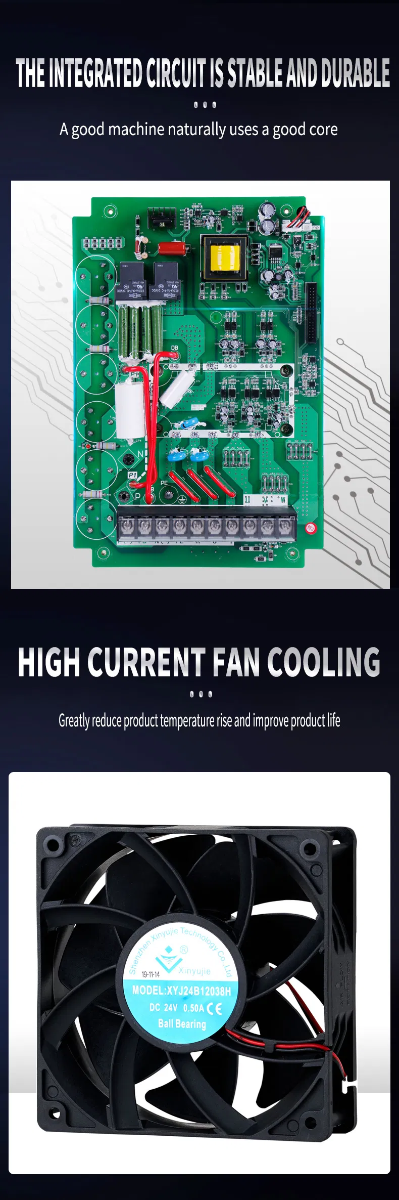 LCD English Display AC Drives VFD 5.5kw to 400kw Frequency Converter 3 Phase 380V Motor Inverter 60Hz to 50Hz Frequency Inverter