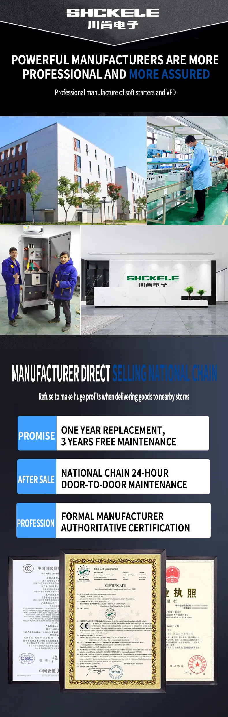 LCD English Display Screen VFD 3 Phase 380V 75kw 0-400Hz Frequency Inverter