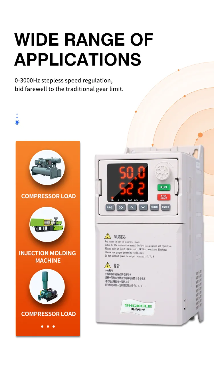 Low Cost 3 Phase 380V 2.2kw 3HP Variable Frequency Drive VFD for Water Pump