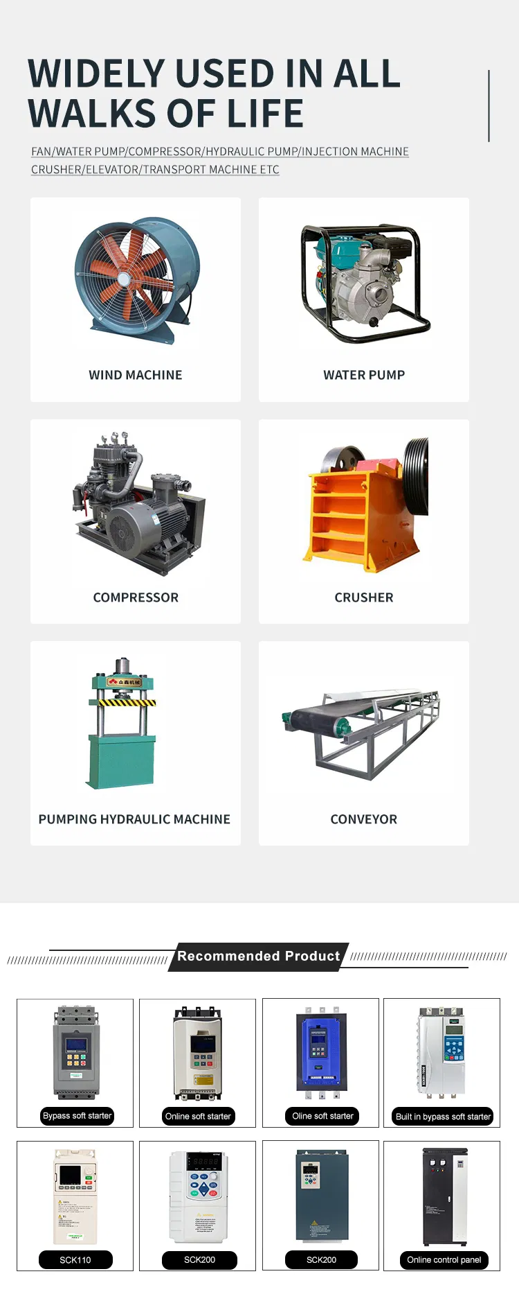 Low Price Three Phase 380V 11kw to 320kw Motor Soft Starter
