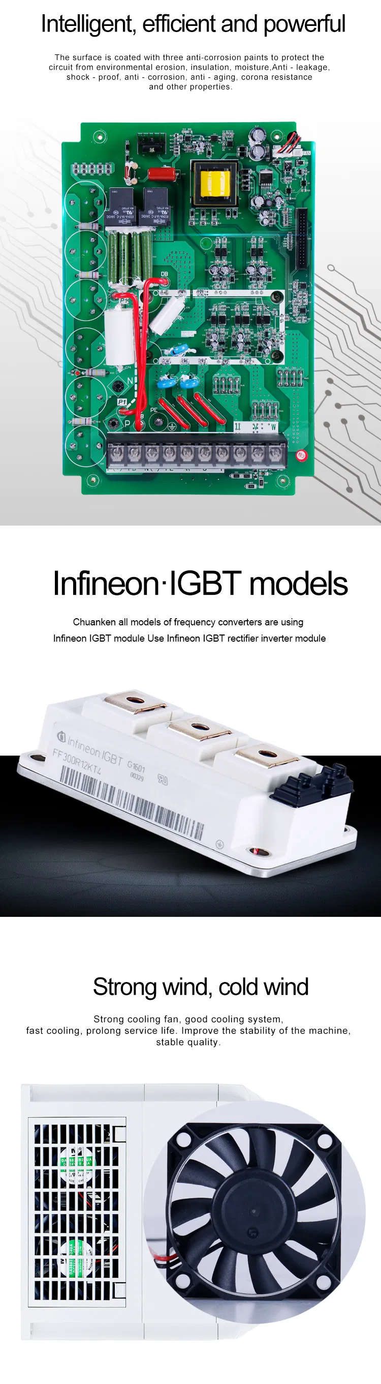 Manufacturer 1 Phase Input to 3 Phase Output VFD 5.5kw Variable Frequency Drive