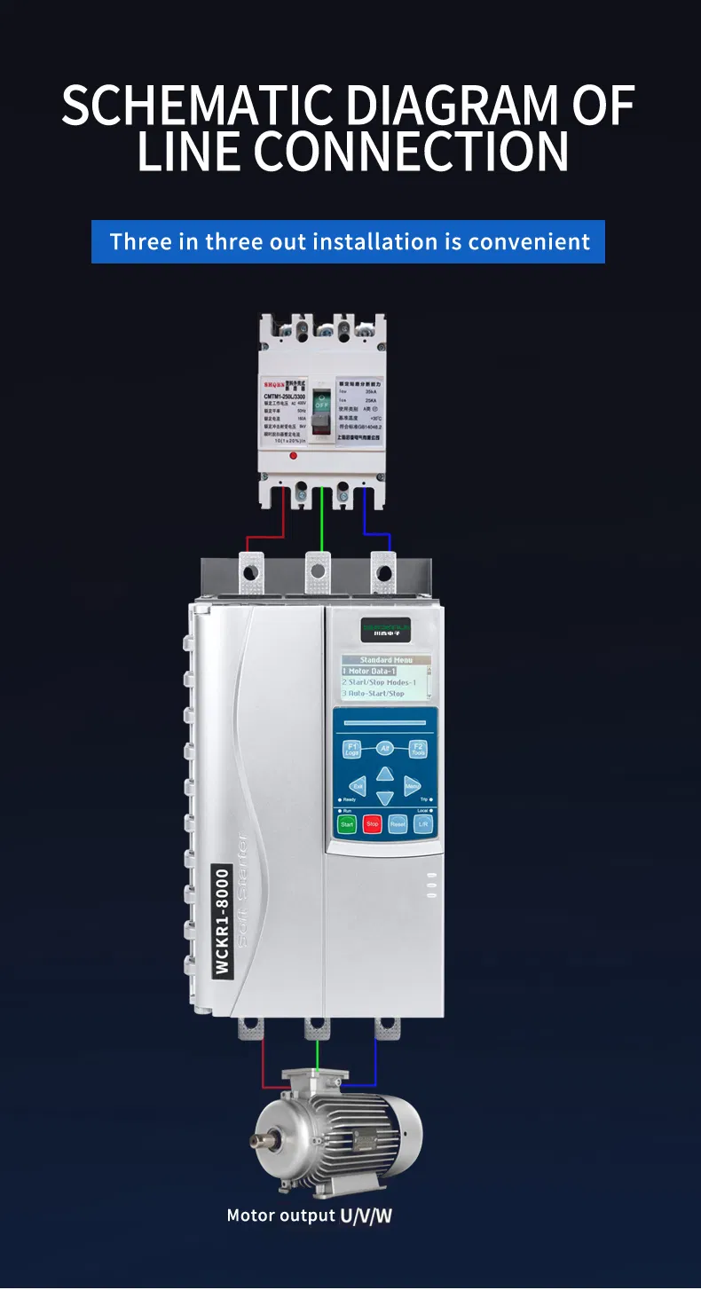 Manufacturer Built in Bypass Soft Starter 50Hz 60Hz 11kw~250kw