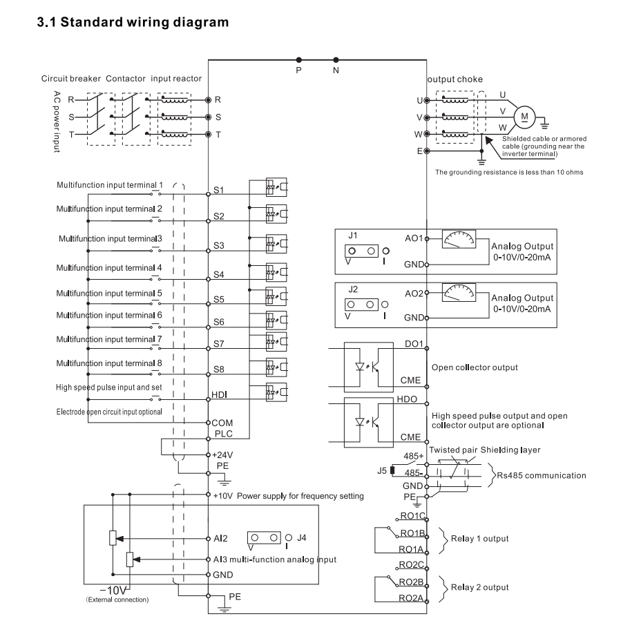 Mini VFD 0.75kw/380V for Motor