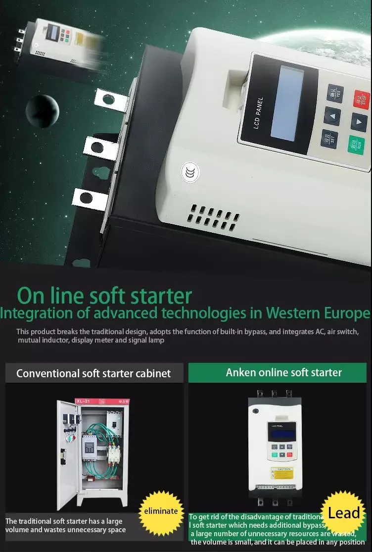 Motor Protection 125HP 50Hz 380V Soft Starter 90kw 3phase for Water Pump