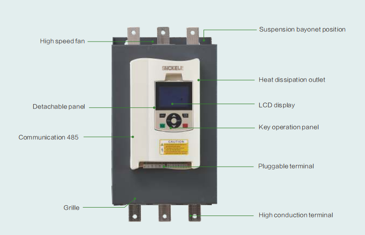 New Product 150A Intelligent Built in Bypass Soft Starter 75kw Voltage Ramp Control 100HP Three-Phase AC Asynchronous Motor Compressors