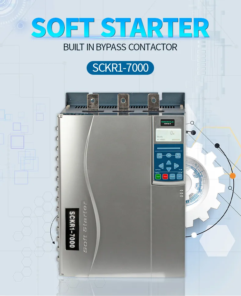 Open Loop Protection AC 3 Phase Motor Soft Starter 150A 380V 75kw 100HP Bypass for Air Compressor