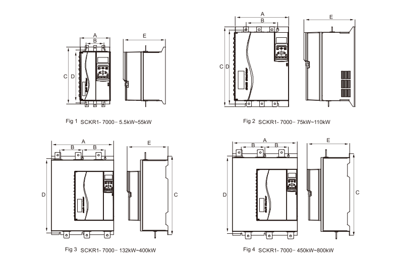 Portuguese Language 380V 7.5kw Built-in Bypass Soft Starter for 3 Phase 380V