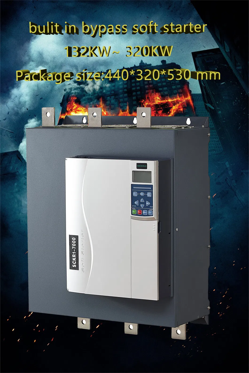 Russian Language 160kw 220V 380V 660V Heavy Load for Agitator/Ball Mill 220HP Motor Triple Phase Soft Starter