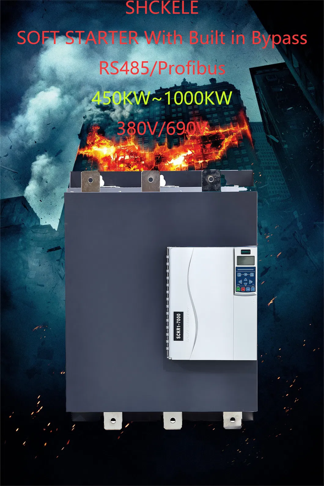 Sckr1-7000 Soft Starter 500kw 380V/440V/660V with Vertical Crusher 1000HP AC Motor