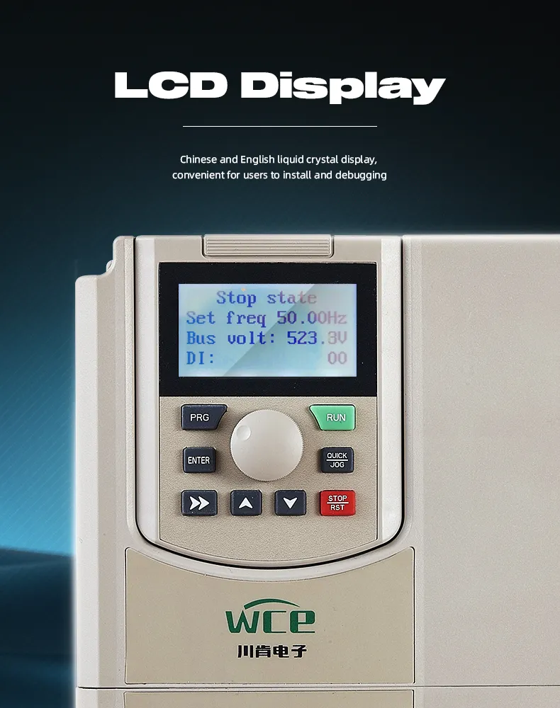Support Mobile APP Frequency Converter 7.5kw to 90kw Speed Controller VFD