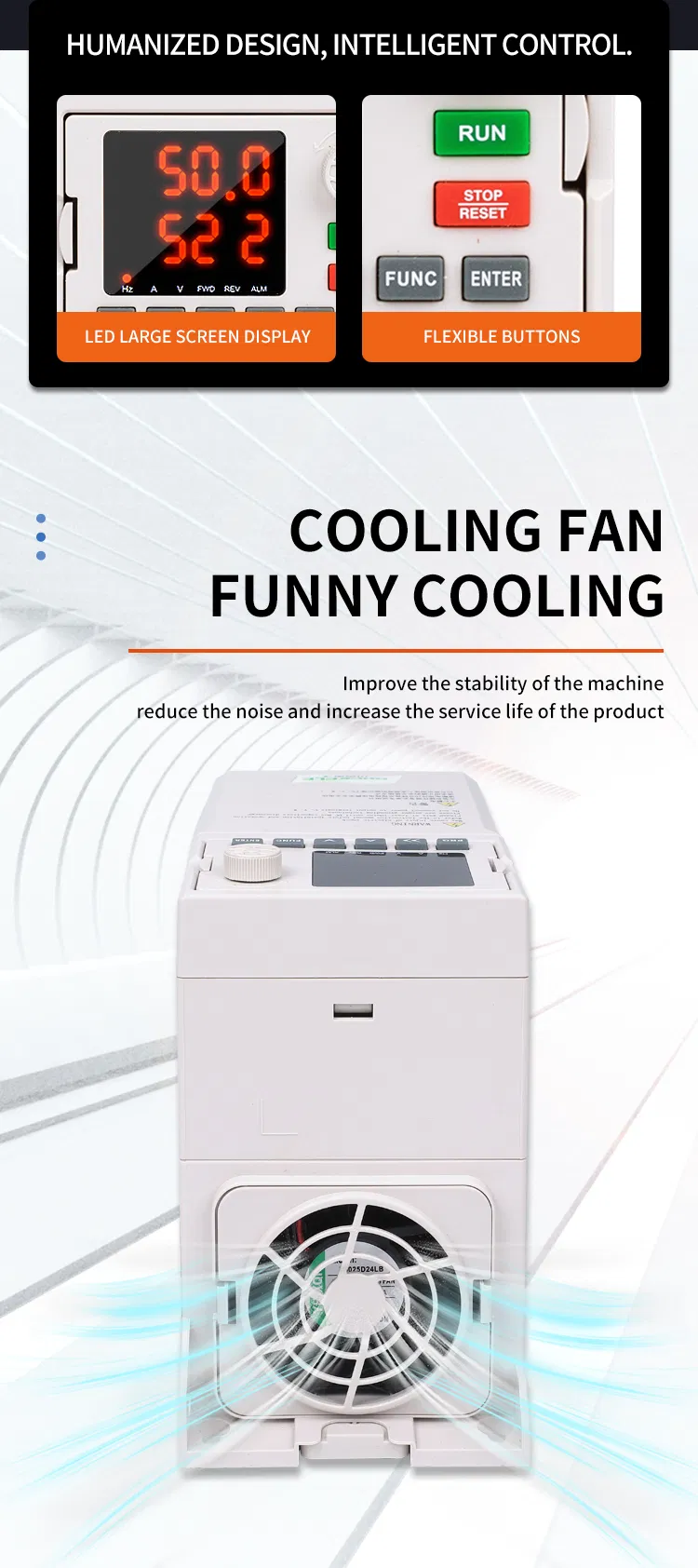 Variable Frequency Driver 7.5kw 10HP 50Hz/60Hz 380V 3 Phase IGBT VFD for Pump