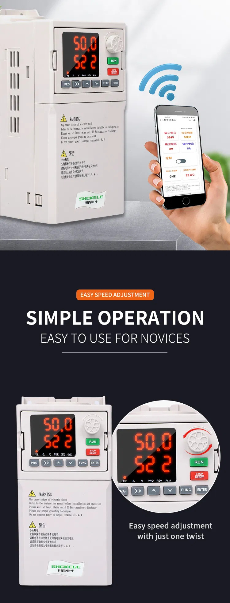 Variable Frequency Driver 7.5kw 10HP 50Hz/60Hz 380V 3 Phase IGBT VFD for Pump
