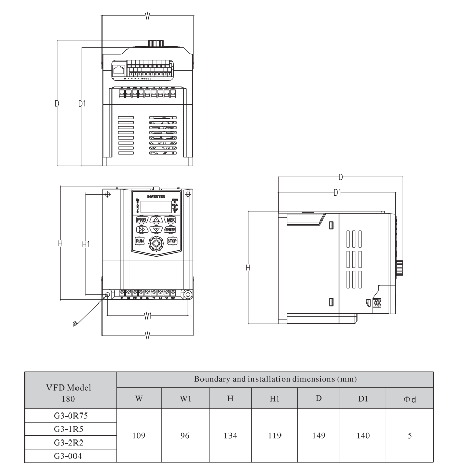 Water Pump VFD 2.2kw 3 Phase 220V with OEM Low Price