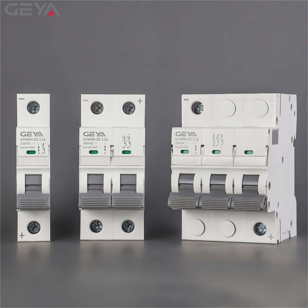 GEYA GYM9H-DC Digit Differential Circuit Breaker Dc 1000v Mcb Dc 40a Disjoncteur C63 Mcb for Solar Panels