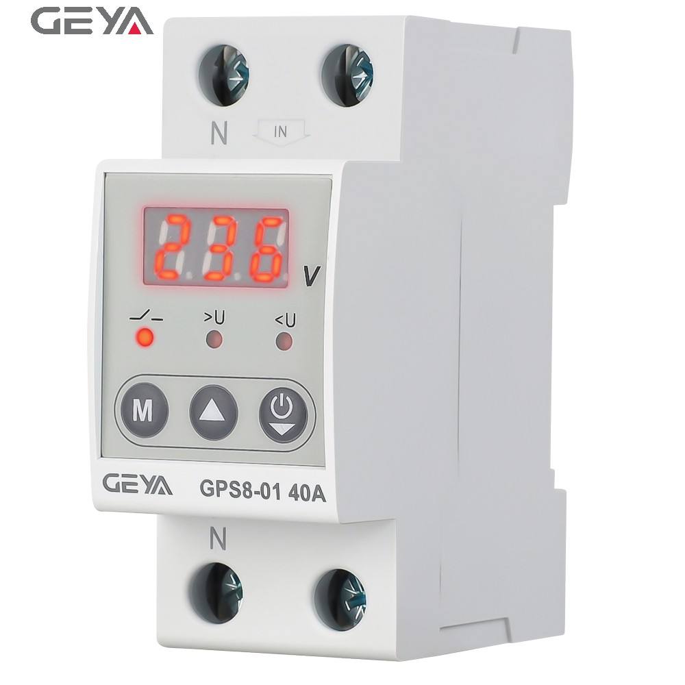 GEYA GPS8-01-40A AC Digital Over Under Voltage Protection Device Adjustable Voltage Protector